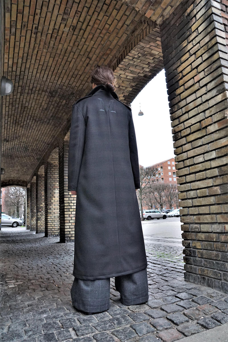 Checkerd Wool Coat